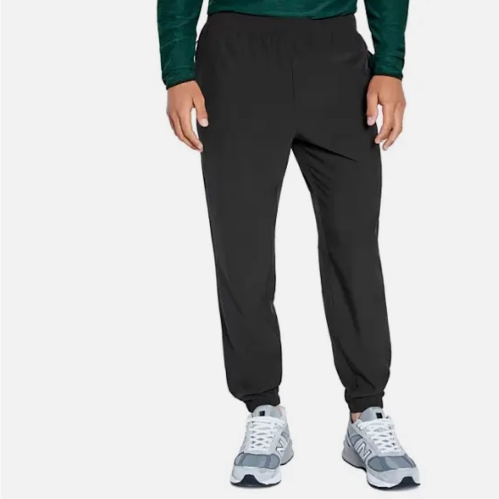 Gap men’s stretch woven ventilation performance jogger pants size small black